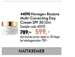 Oriflame Novage+ Restore Multi-Correcting Day Cream SPF 30 tilbud