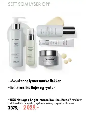Oriflame Novage+ Bright Intense Routine Mixed tilbud