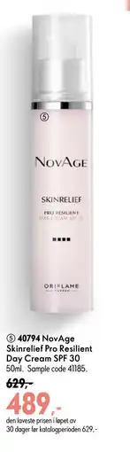 Oriflame NovAge Skinrelief Pro Resilient Day Cream SPF 30 tilbud