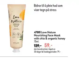 Oriflame Love Nature Nourishing Face Mask with chia & organic honey tilbud