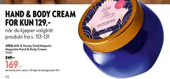 Oriflame Milk & Honey Gold Majestic Magnolia Hand & Body Cream tilbud