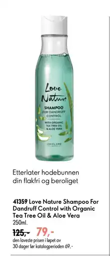 Oriflame Love Nature Shampoo For Dandruff Control with Organic Tea Tree Oil & Aloe Vera tilbud