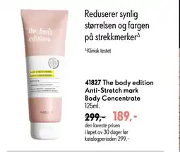 Oriflame The body edition Anti-Stretch mark Body Concentrate tilbud