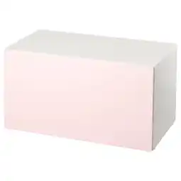 IKEA SmÅstad Benk med lekeoppbevaring, hvit/blekrosa, 90x52x48 cm tilbud