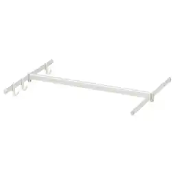IKEA HjÄlpa Garderobestang+2 monteringsk+3krok, justerbar/hvit, 60-100x55 cm tilbud