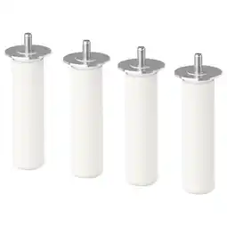 IKEA LÄtthet Bein, hvit/metall, 11 cm tilbud