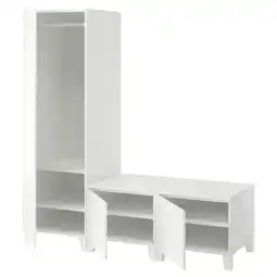 IKEA Platsa Garderobeskap m 3 dører, hvit/sannidal hvit, 180x57x191 cm tilbud