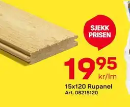 Byggmax 15x120 Rupanel tilbud