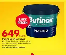 Byggmax Maling Butinox Futura tilbud