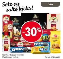 Nærbutikken Søte og salte kjeks! tilbud