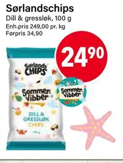 Nærbutikken Sørlandschips tilbud