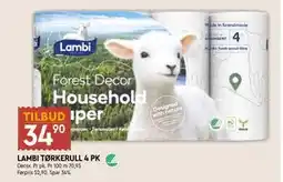 Coop Mega LAMBI TØRKERULL 4 PK tilbud