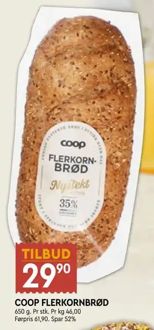 Coop Mega COOP FLERKORNBRØD tilbud