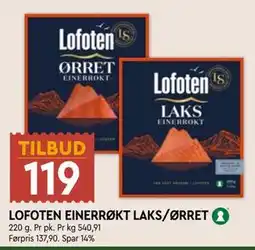 Coop Mega LOFOTEN EINERRØKT LAKS/ØRRET tilbud