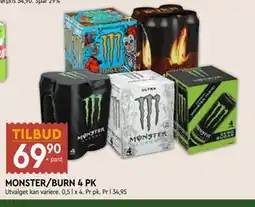 Coop Mega MONSTER/BURN 4 PK tilbud