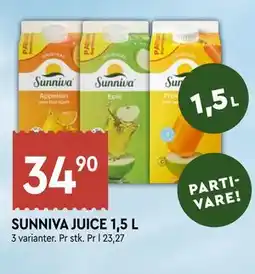 Coop Mega SUNNIVA JUICE 1,5 L tilbud