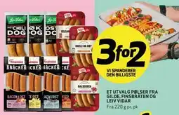 Bunnpris ET UTVALG PØLSER FRA GILDE, FINSBRÅTEN OG LEIV VIDAR tilbud
