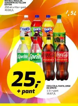 Bunnpris COCA COLA, FANTA, URGE OG SPRITE tilbud