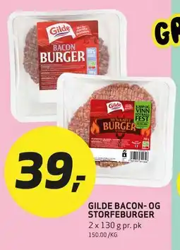 Bunnpris GILDE BACON- OG STORFEBURGER tilbud