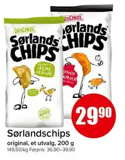 Spar Sørlandschips tilbud