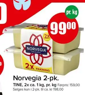 Spar Norvegia 2-pk tilbud