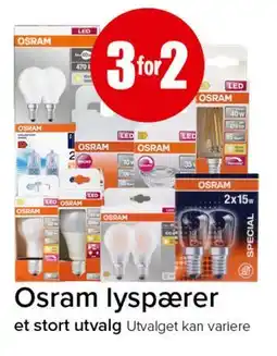 Spar Osram lyspærer tilbud