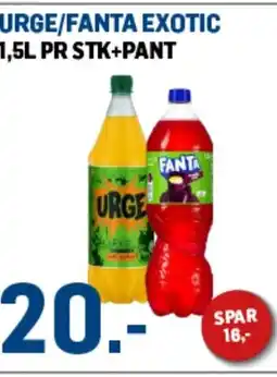 Price Lagerbutikk Urge/ Fanta exotic tilbud
