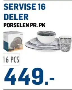 Price Lagerbutikk Servise 16 deler tilbud