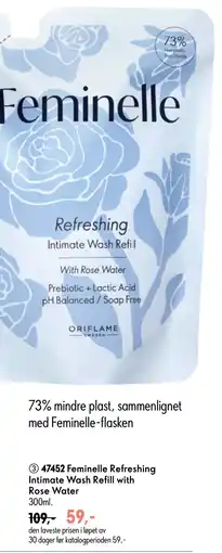 Oriflame Feminelle Refreshing Intimate Wash Refill with Rose Water tilbud