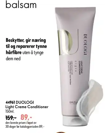 Oriflame DUOLOGI Light Creme Conditioner tilbud