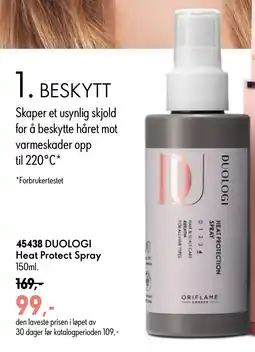 Oriflame DUOLOGI Heat Protect Spray tilbud