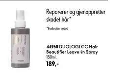 Oriflame DUOLOGI CC Hair Beautifier Leave-in Spray tilbud