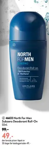 Oriflame North For Men Subzero Deodorant Roll-On tilbud