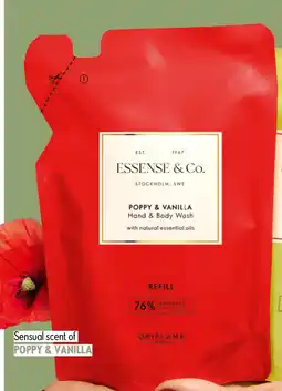 Oriflame Essense&Co. Poppy & Vanilla Hand & Body Wash Refill tilbud
