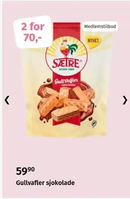 Nille Gullvafler sjokolade tilbud