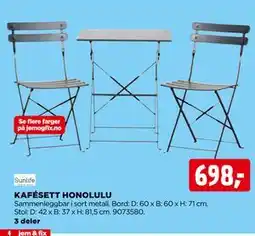 jem & fix KAFÉSETT HONOLULU tilbud