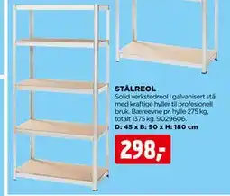jem & fix STÅLREOL tilbud
