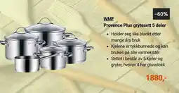 Kitch'n WMF Provence Plus grytesett 5 deler tilbud