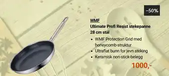 WMF Ultimate Profi Resist stekepanne 28 cm stål