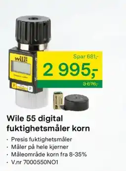 Felleskjøpet Wile 55 digital fuktighetsmåler korn tilbud