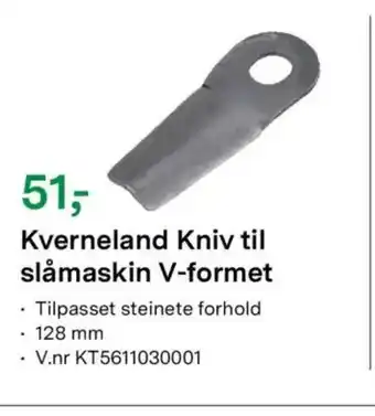Kverneland Kniv til slåmaskin V-formet