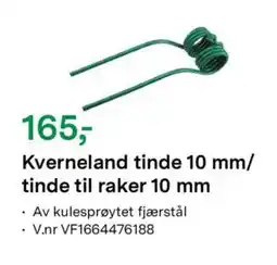 Felleskjøpet Kverneland tinde 10 mm/ tinde til raker 10 mm tilbud