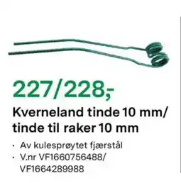 Felleskjøpet Kverneland tinde 10 mm/ tinde til raker 10 mm tilbud