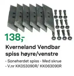 Felleskjøpet Kverneland Vendbar spiss høyre/venstre tilbud