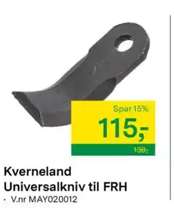 Felleskjøpet Kverneland Universalkniv til FRH tilbud
