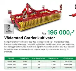 Felleskjøpet Väderstad Carrier kultivator tilbud