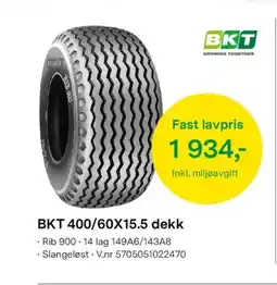 Felleskjøpet BKT 400/60X15.5 dekk tilbud