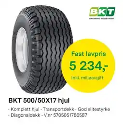 Felleskjøpet BKT 500/50X17 hjul tilbud