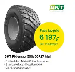 Felleskjøpet BKT Ridemax 500/50R17 hjul tilbud