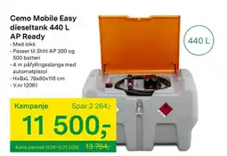 Felleskjøpet Cemo Mobile Easy dieseltank 440 L AP Ready tilbud